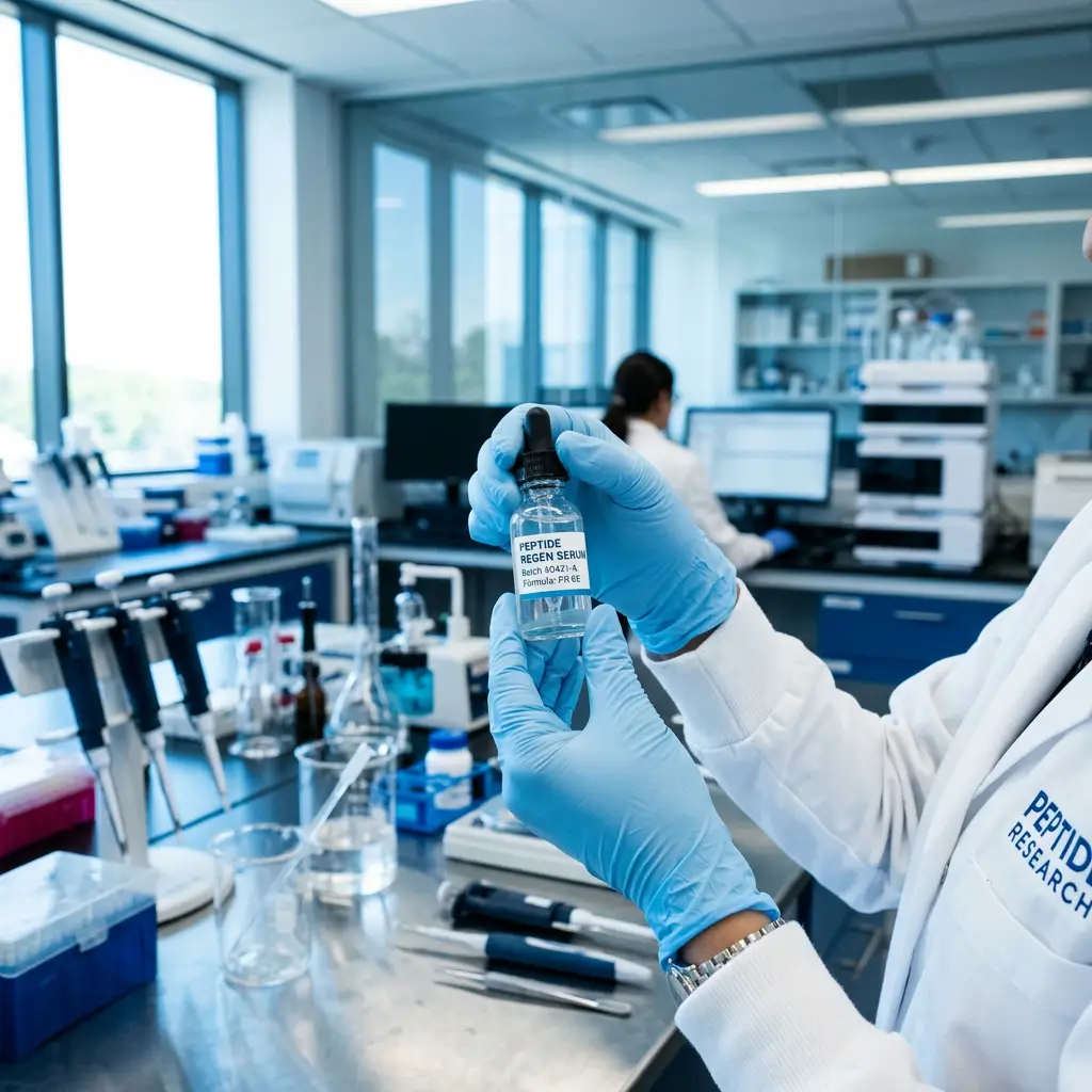 Formula development laboratory with serum samples